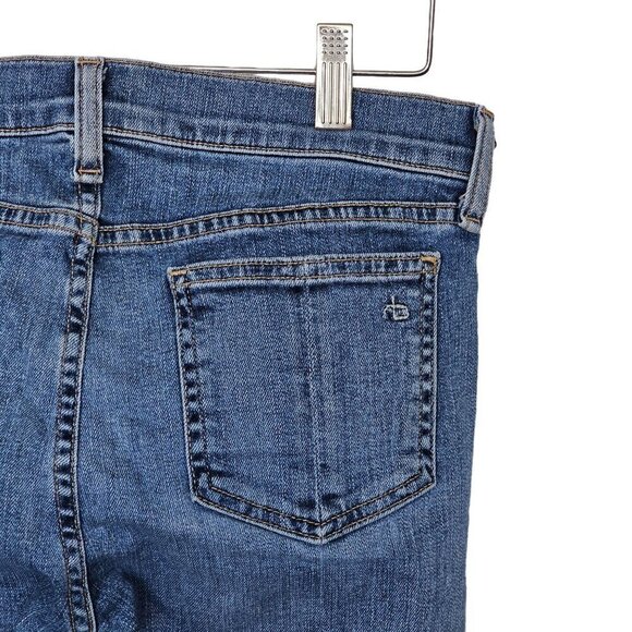 Rag & Bone Skinny Distressed Jeans Raw Hem Denim W1502K520 Bidland Wash Women 26 - Picture 8 of 13